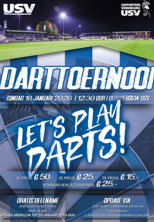 Zondag darts bij USV