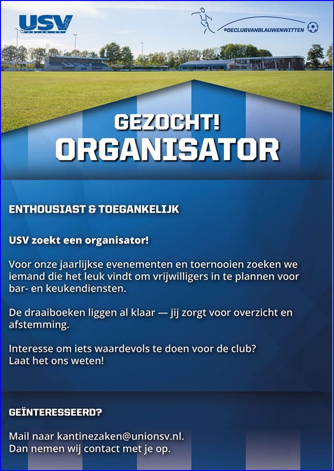 Gezocht : Organisator !