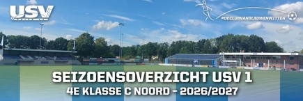 Seizoensoverzicht USV 1 weer verspreid